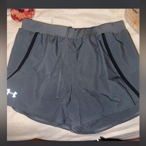 Under Armour Black and Gray HeatGear Shorts